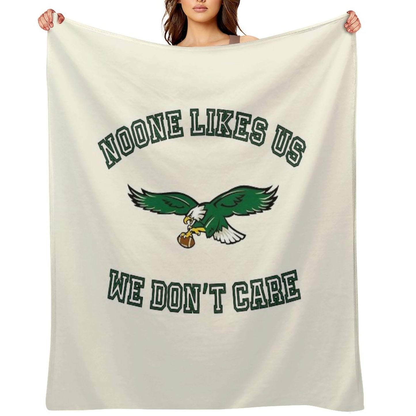 Philadelphia Eagles Noone Likes Us We Don't Care Throw Blanket