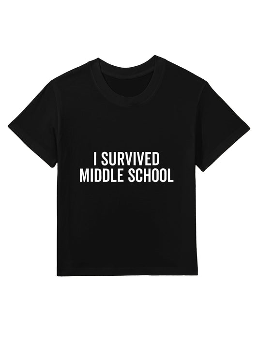 I Survived Middle School Funny Graduation School Student Kids T-Shirt