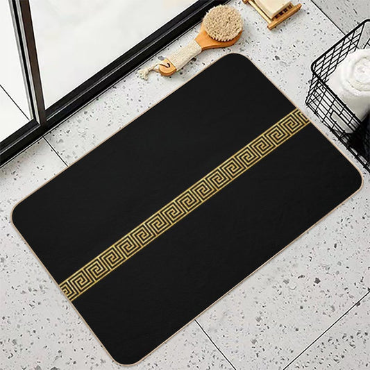 Gold Greek Key Bath Mat