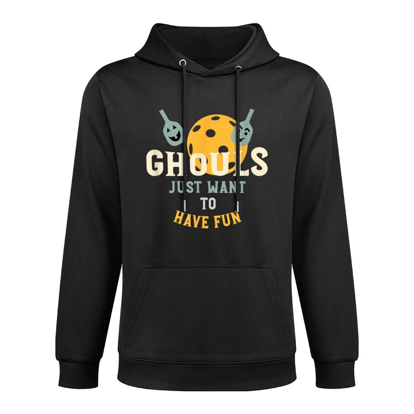 Funny Halloween Pickleball Pun for Pickleball Player Kangaroo Pocket Hoodie