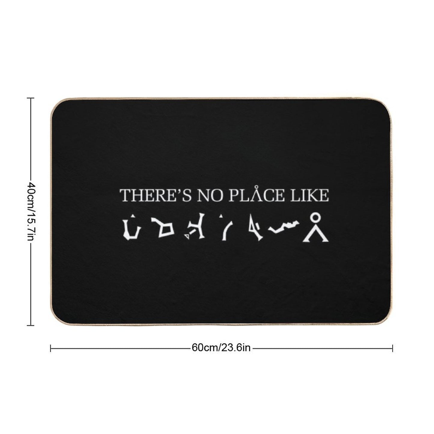 Stargate There’s No Place Like Earth , White Letters Bath Mat