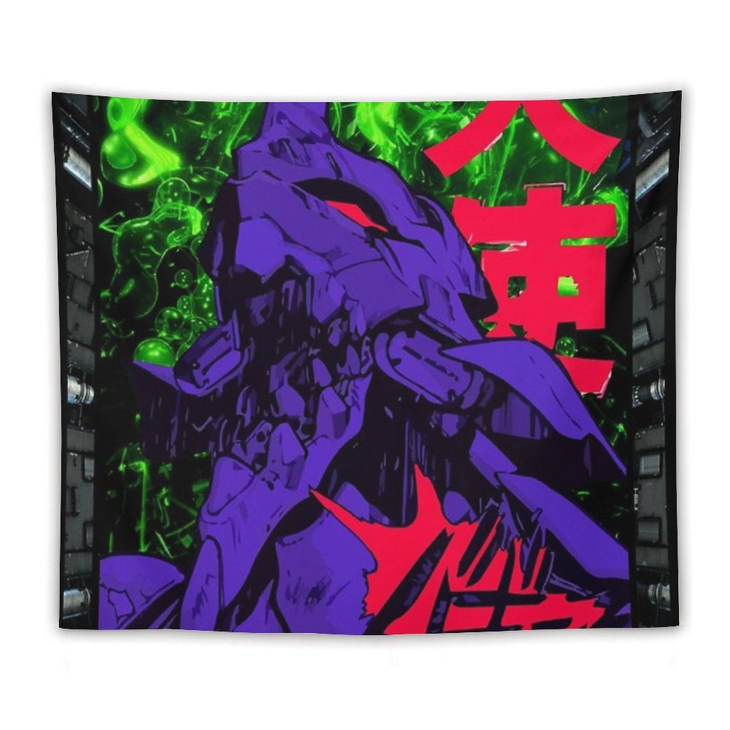 Neon Cyber Genesis Nerv Evangelion Tapestry