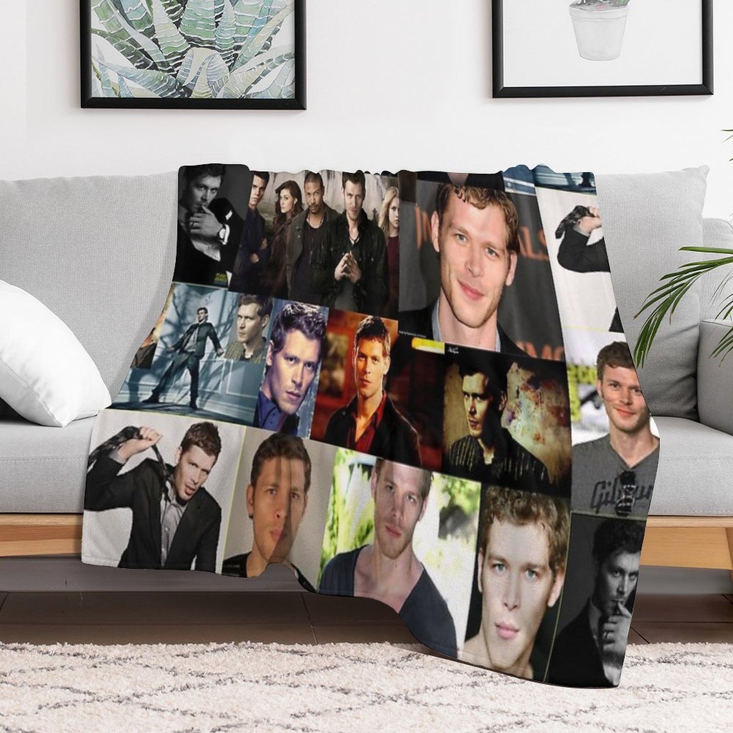 Joseph Morgan Collage Throw Blanket