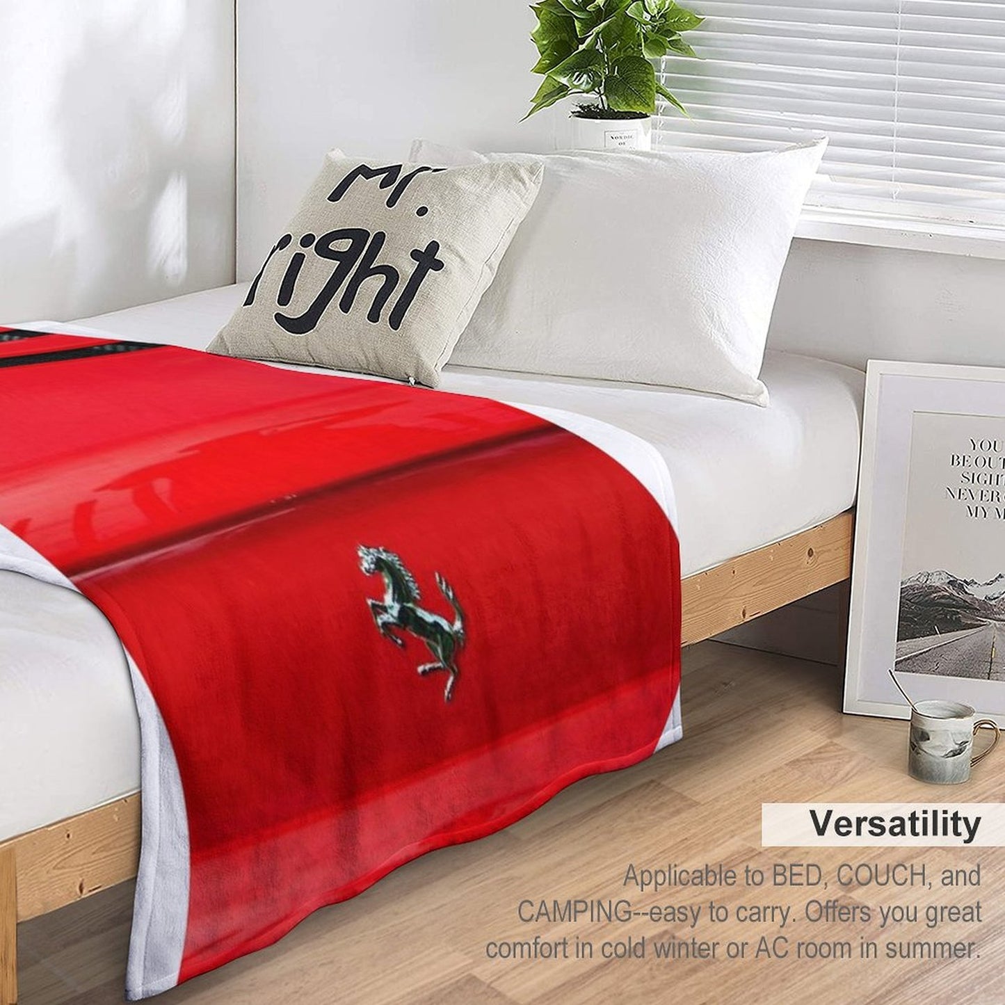 Ferrari Prancing Horse Throw Blanket