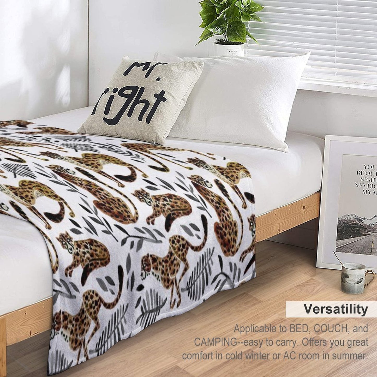 Cheetah Collection – Mocha & Black Palette Throw Blanket