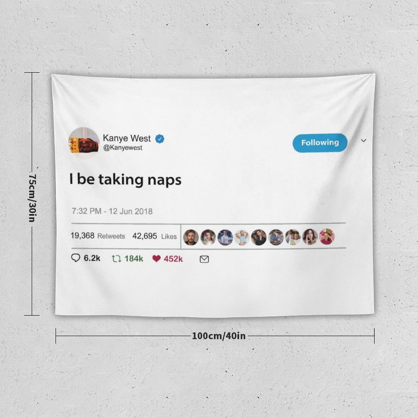 Kanye West I Be Taking Naps Tapestry