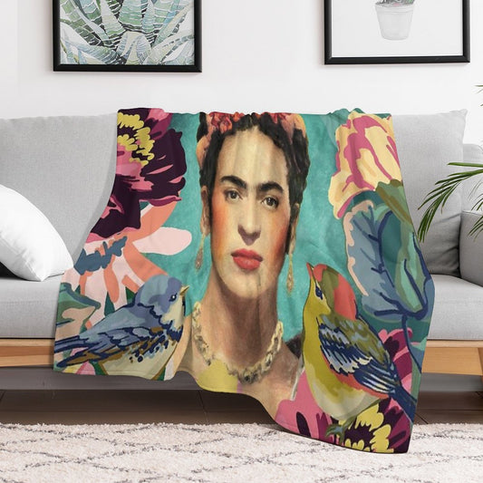 Frida Kahlo V Throw Blanket