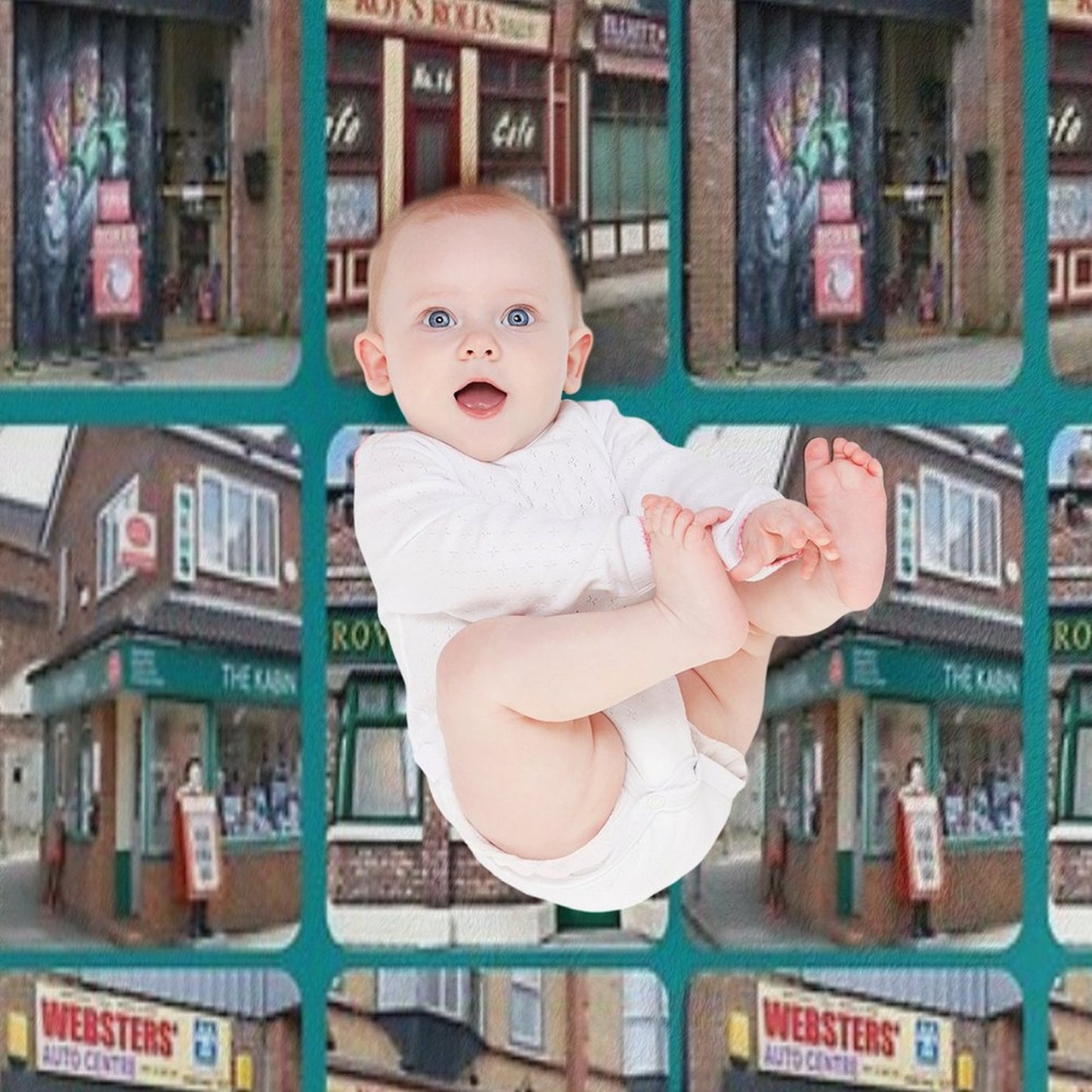 Corrie Iconic Buildings Throw Blanket