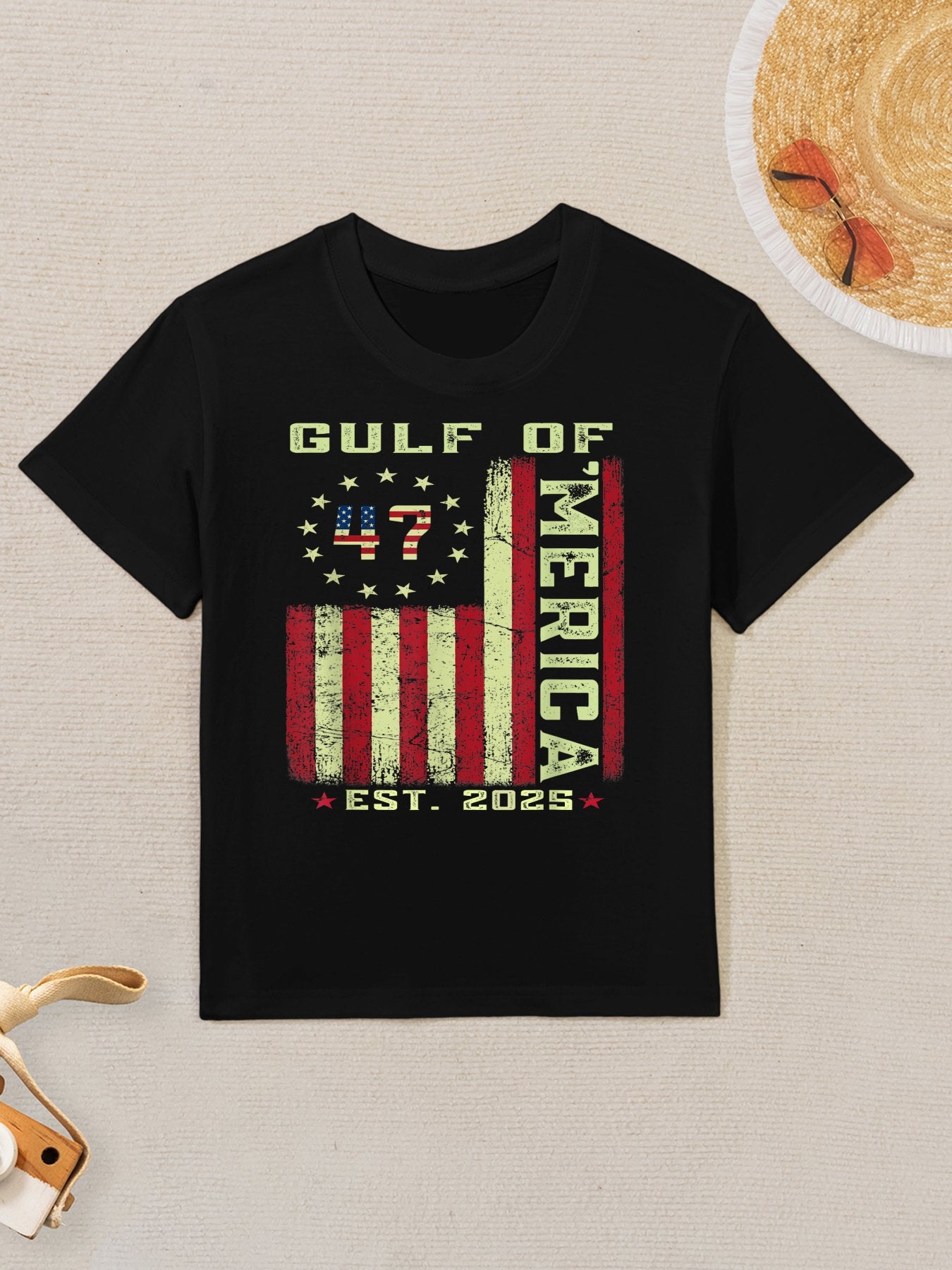 Gulf of 'Merica US Patriotic 2025 Kids T-Shirt