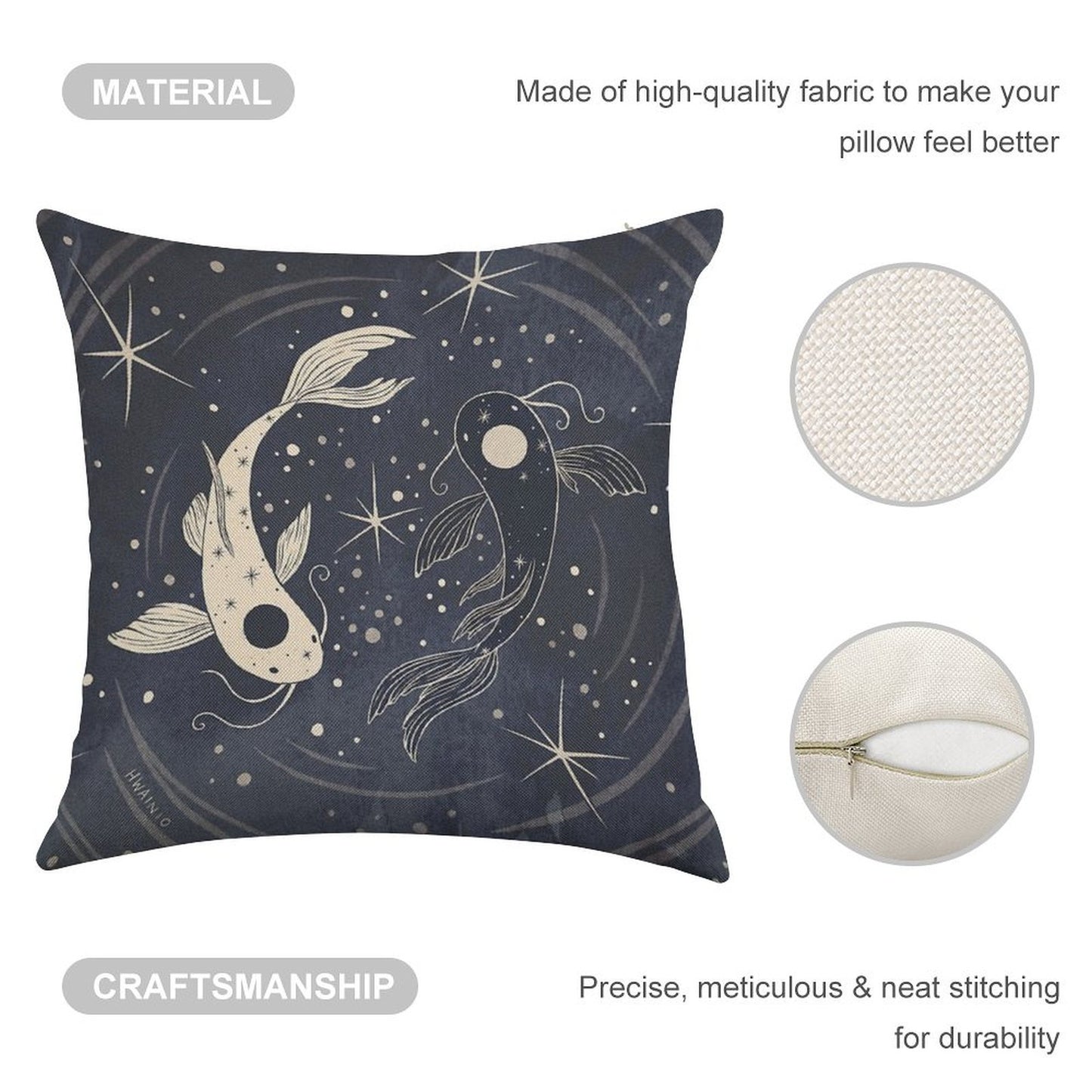 Tui And La Linen Throw Pillow Cover