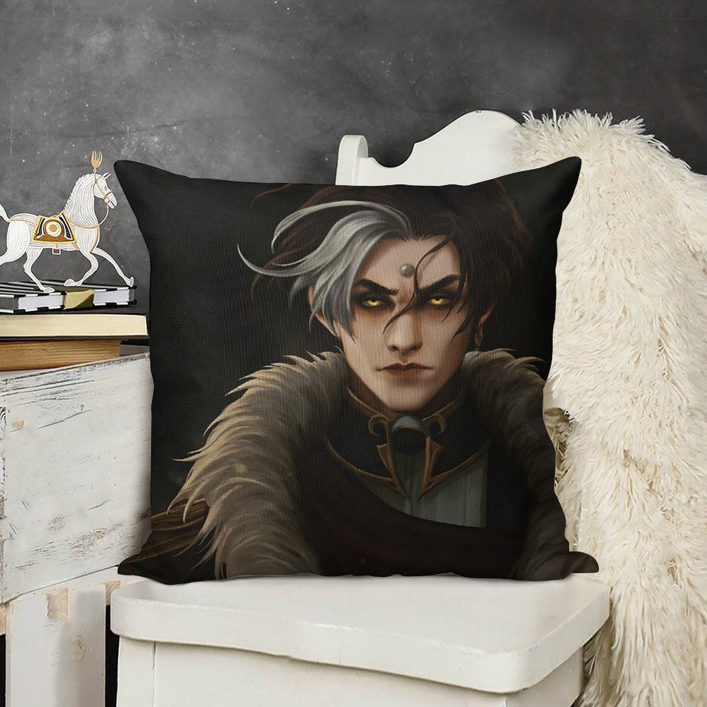 Emperor Linen Throw Pillow Cover