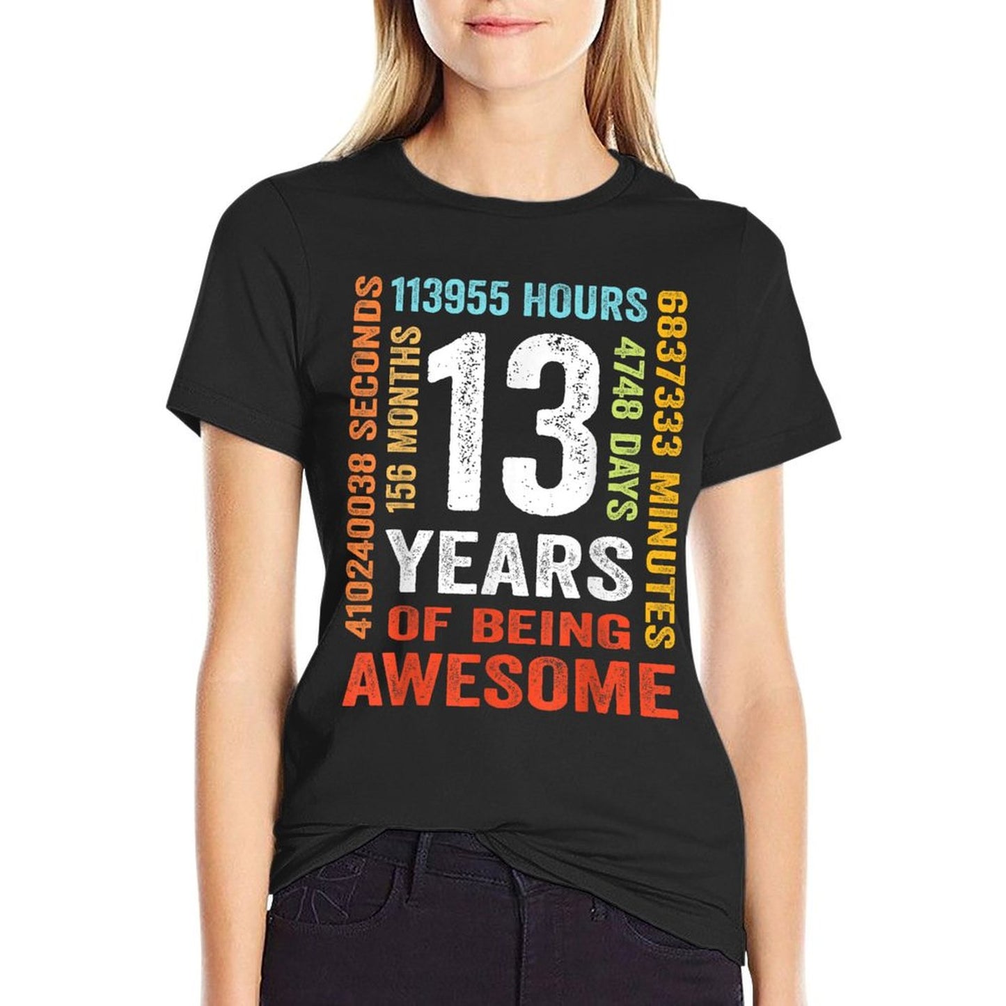13 Years Old 13th Birthday Gift Vintage 156 Month Boys Girls T-Shirt