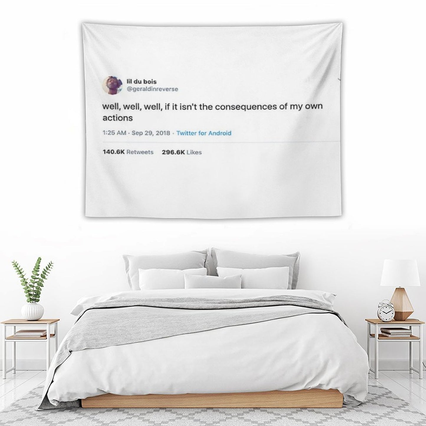 Consequences of My Own Actions Tweet Tapestry Tapestry
