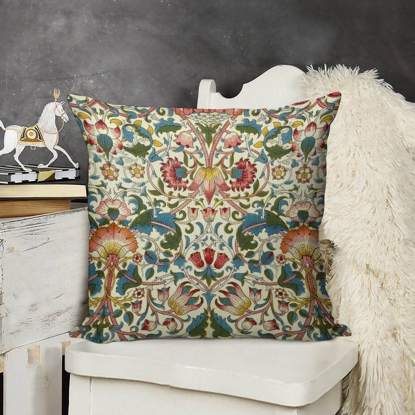 William Morris Lodden Linen Throw Pillow Cover