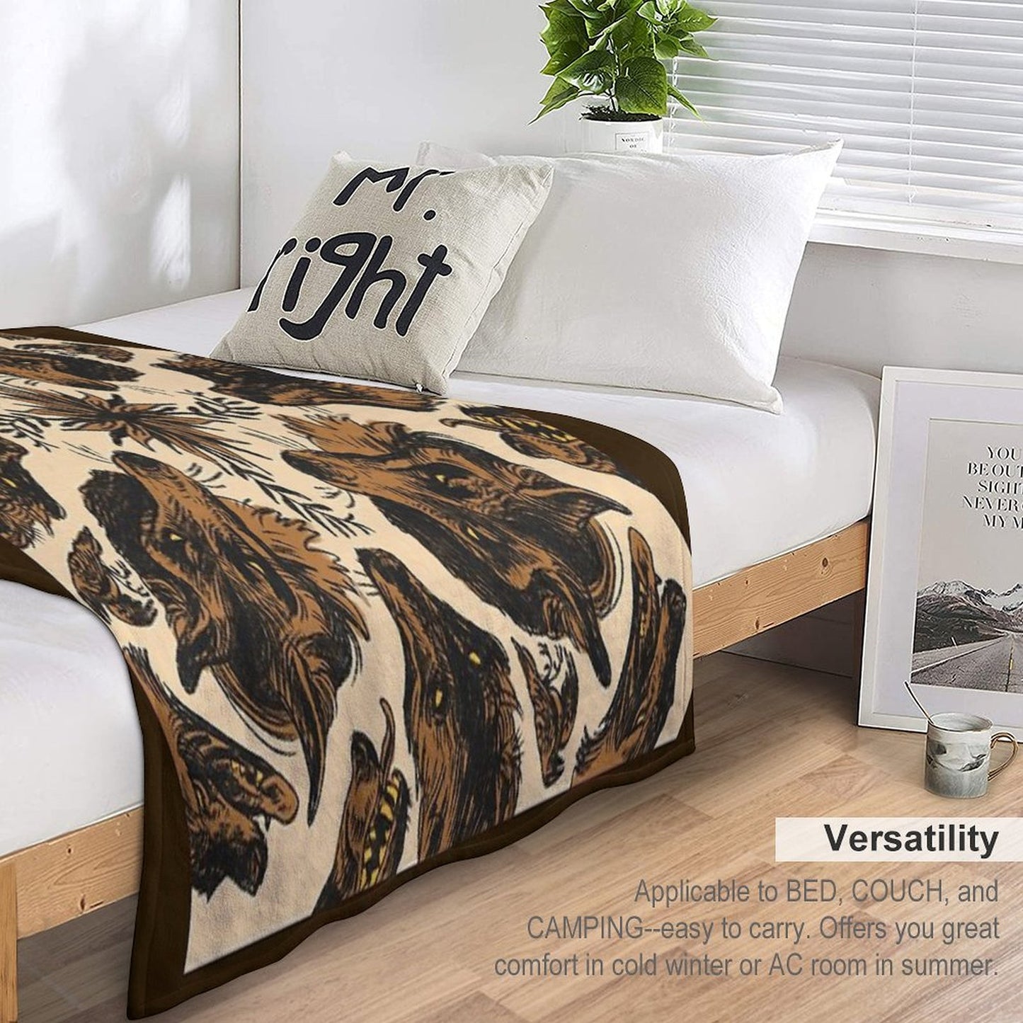 Canine Pattern Throw Blanket
