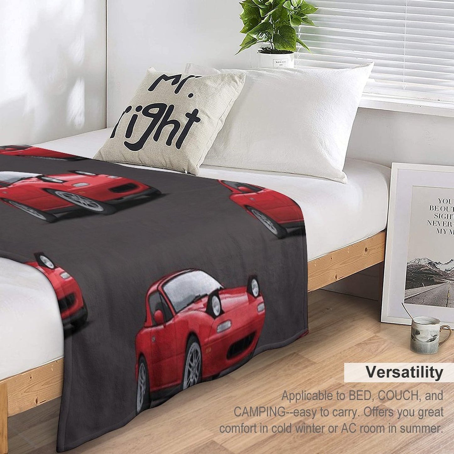 Mx5 Miata NA MK1 Illustration Throw Blanket