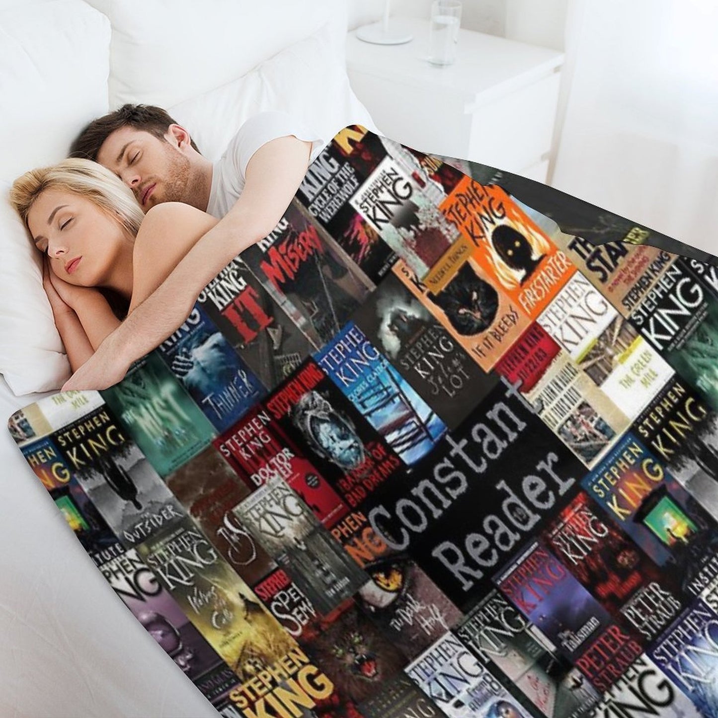 Stephen King Book Covers, Constant Reader Throw Blanket
