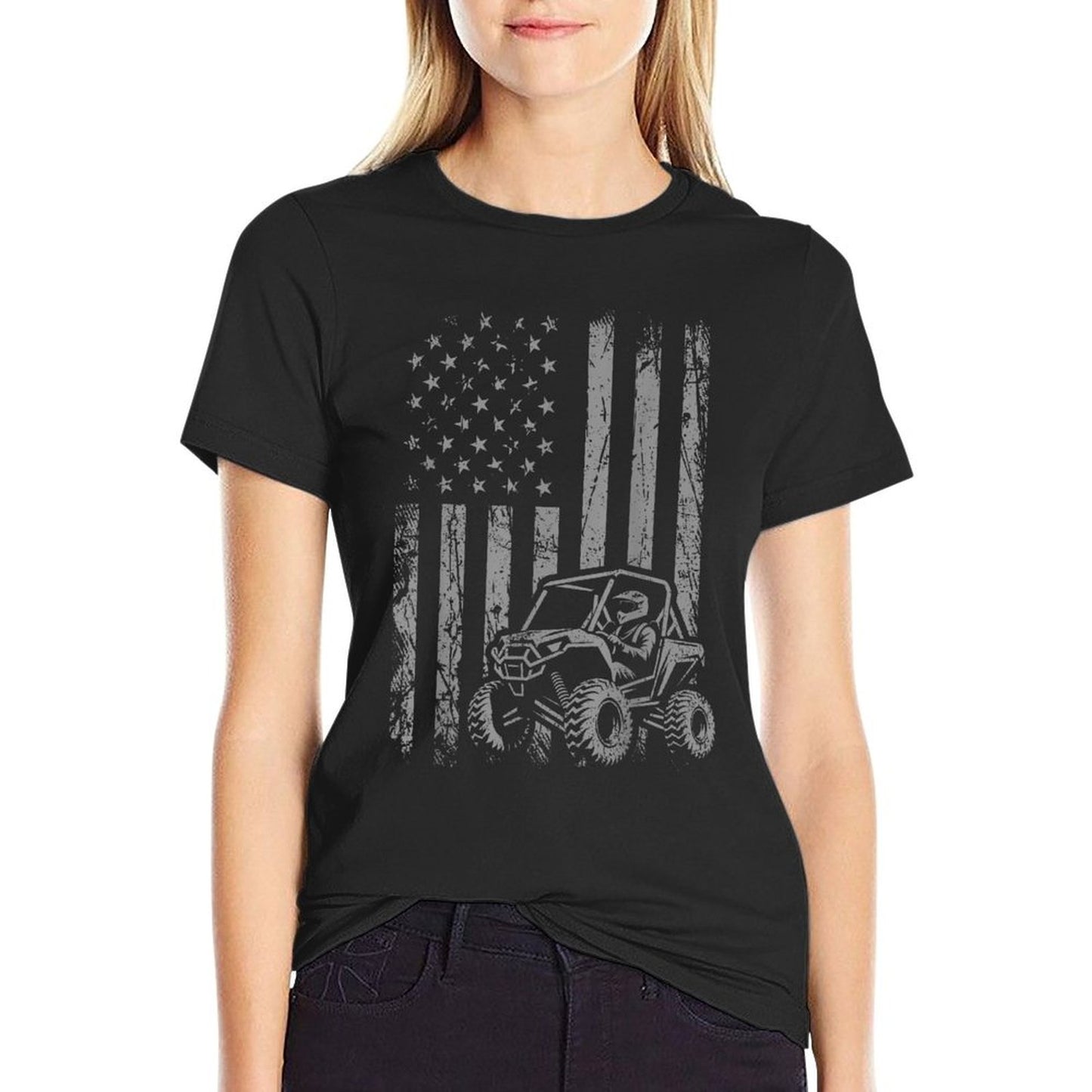 American Flag UTV Side By Side SXS Off Road T-Shirt