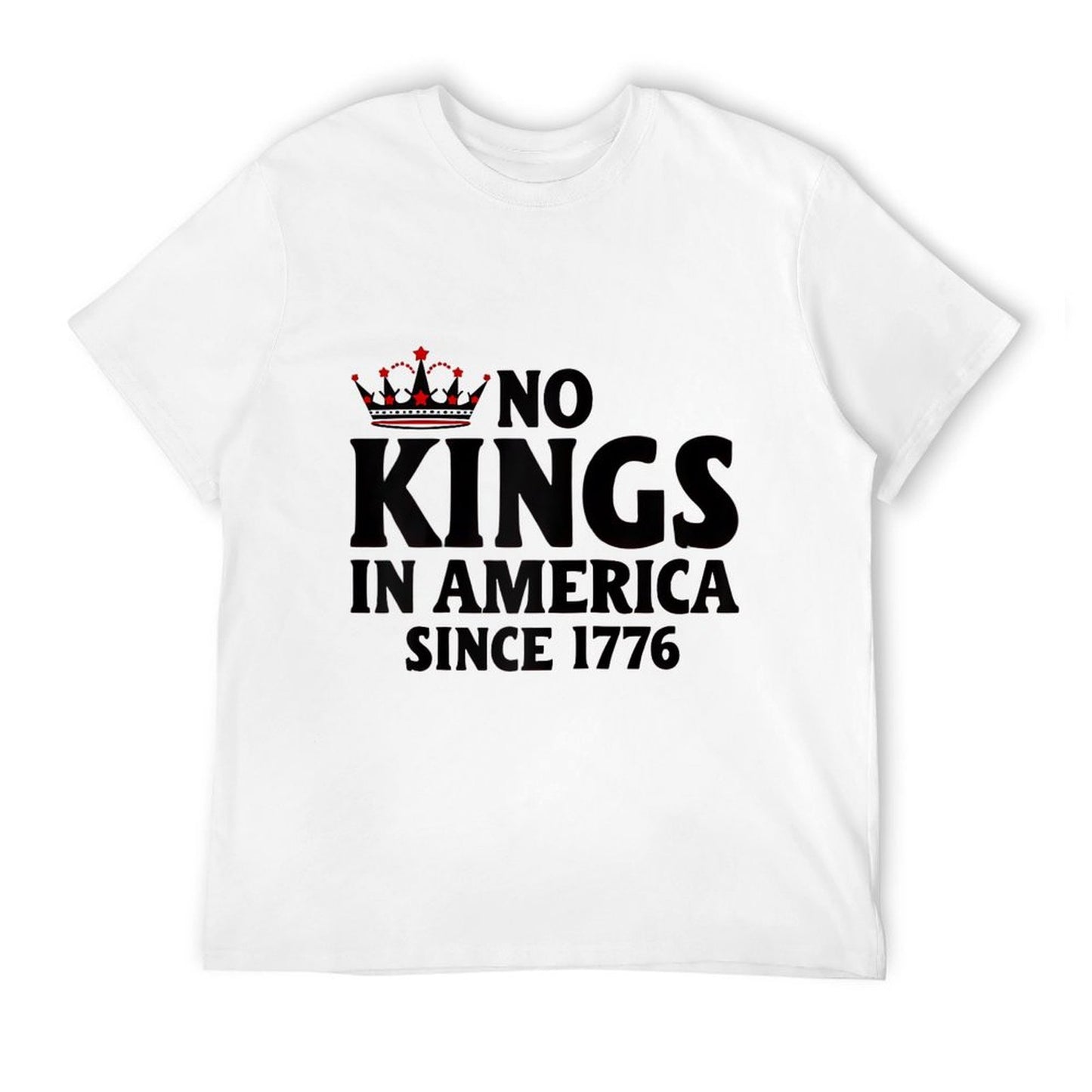 No Kings In America Since 1776 Raglan Baseball Summer-ready Fabric T-Shirt