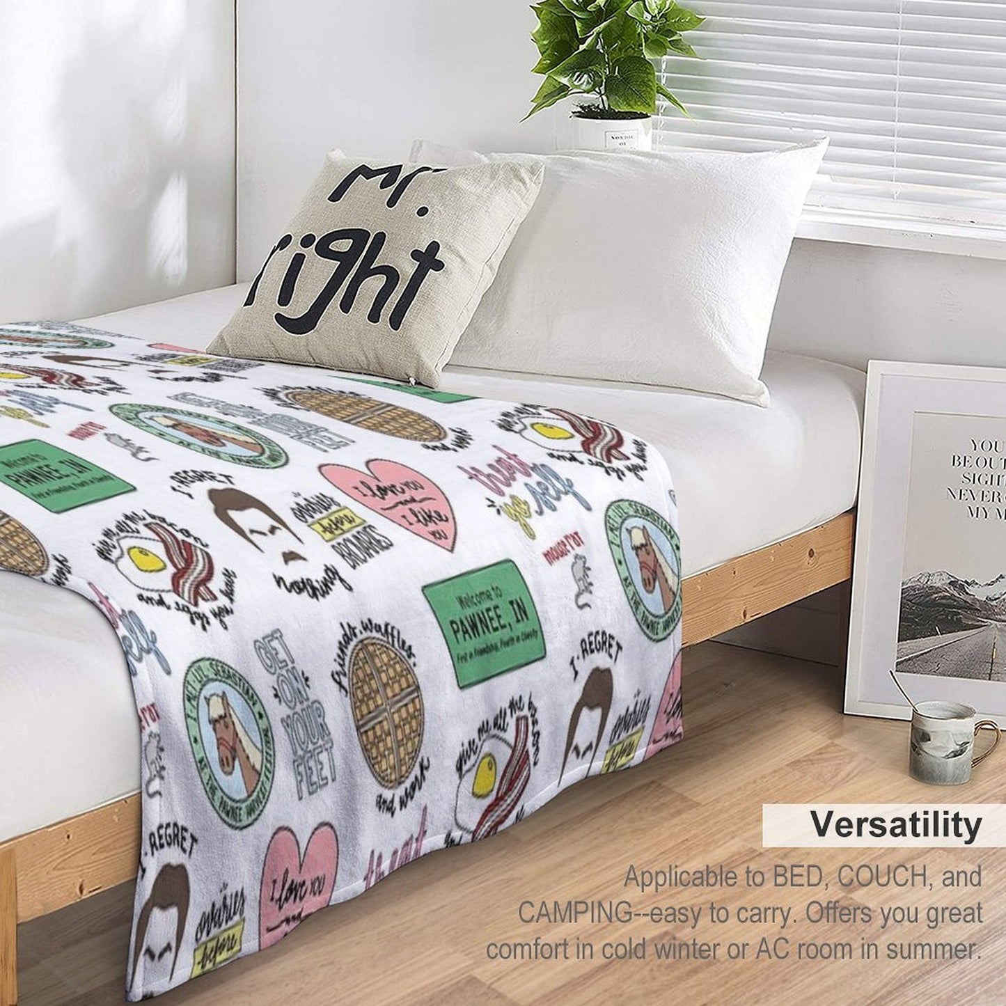 Parks And Recreation TV Show Art Throw Blanket