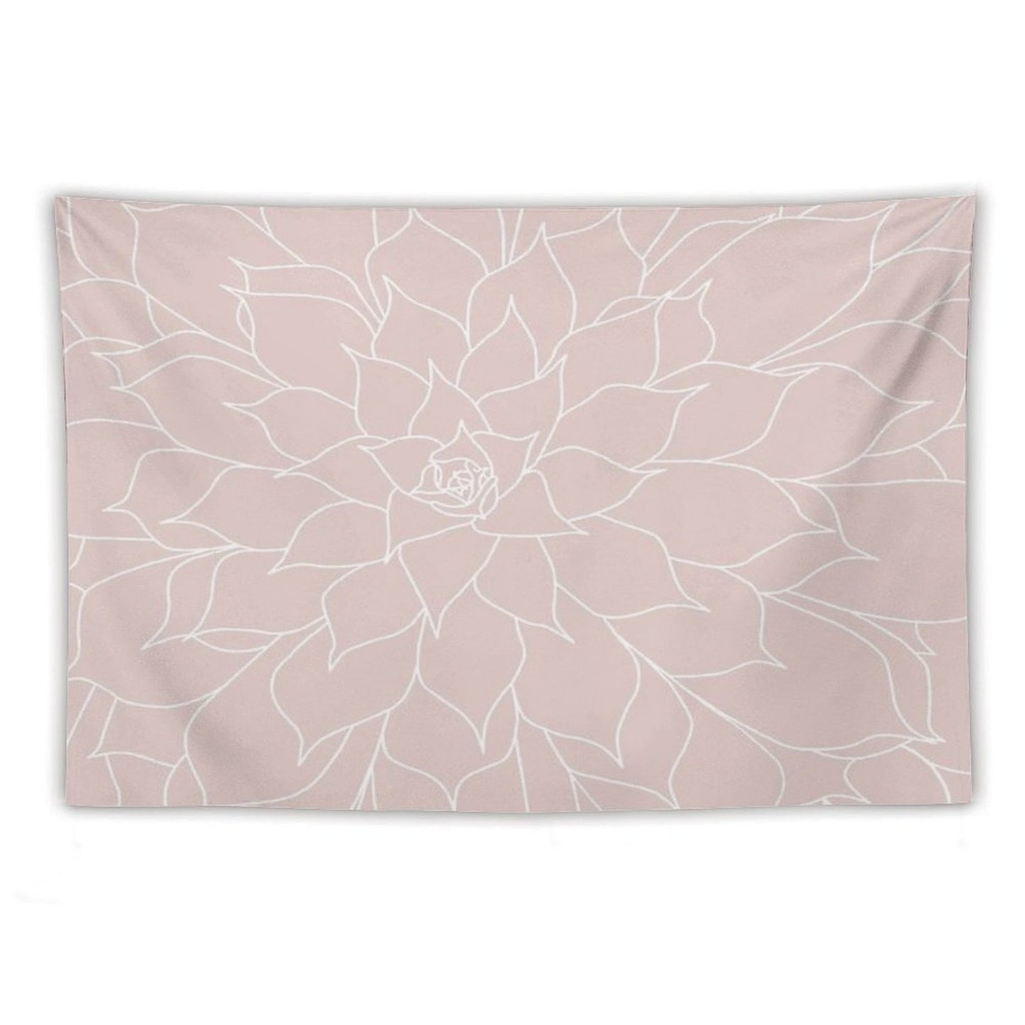 Blush Pink Succulent Tapestry