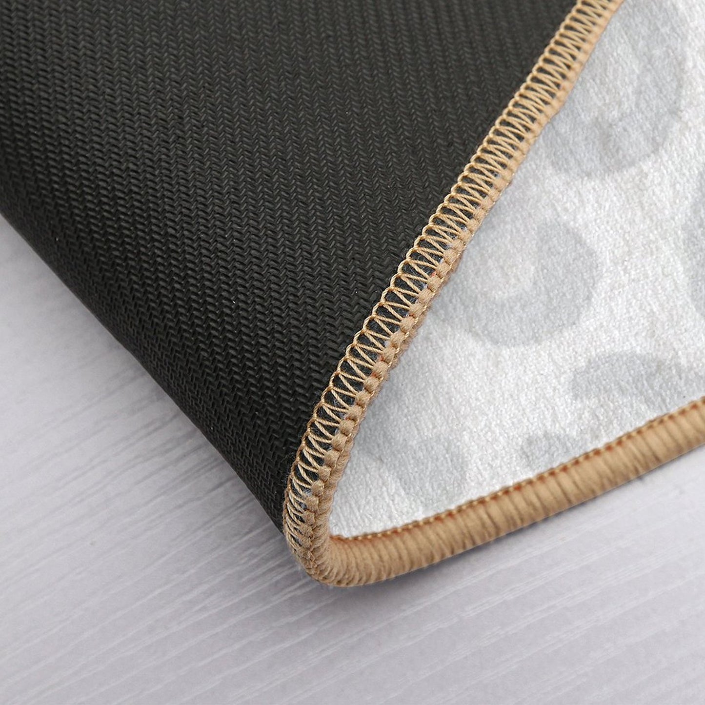 Leopard Print - Silver Gray And White Bath Mat