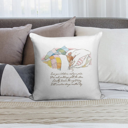 Primrose Goes to Sleep Soft Hidden Zipper Throw Pillow