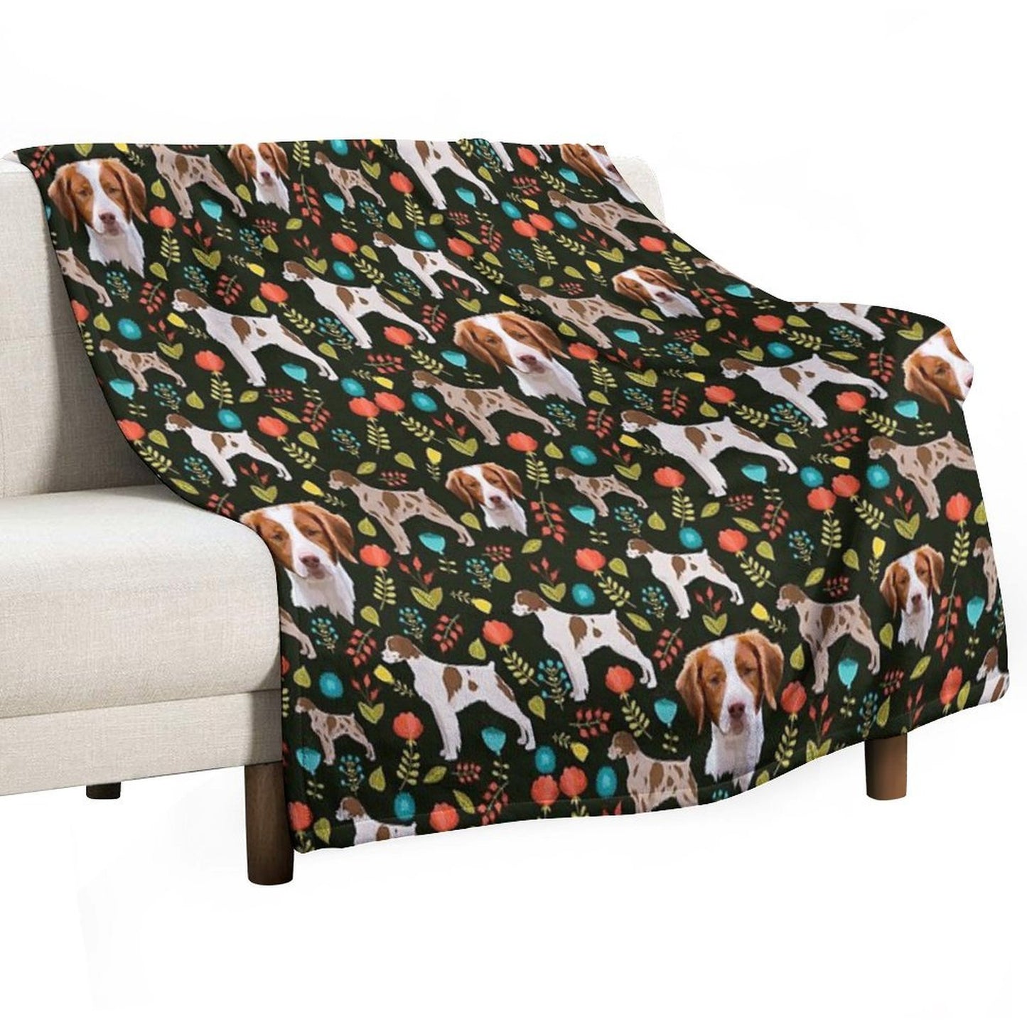 Brittany Spaniel Throw Blanket
