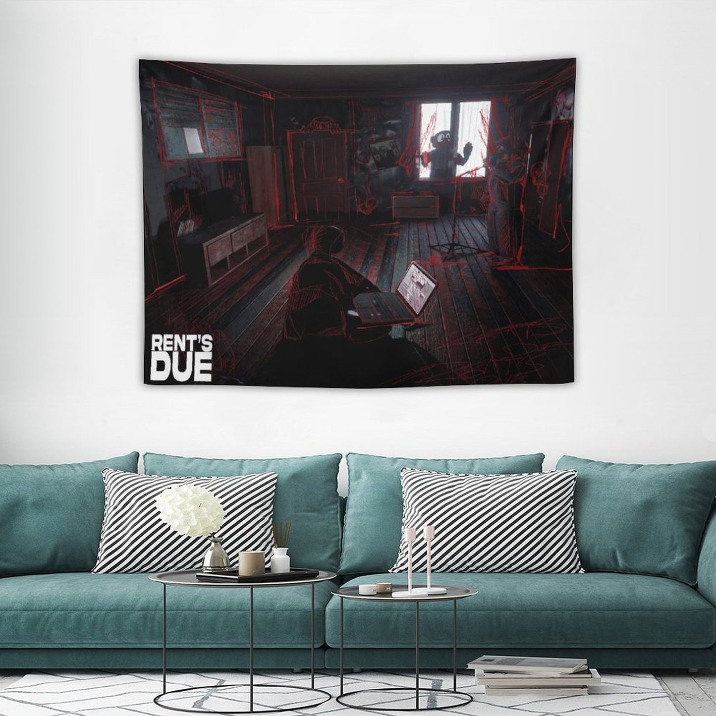 RENT’S DUE Tapestry