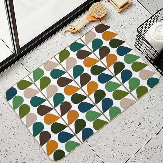 Retro 60s Mid Century Modern Pattern 2 Bath Mat