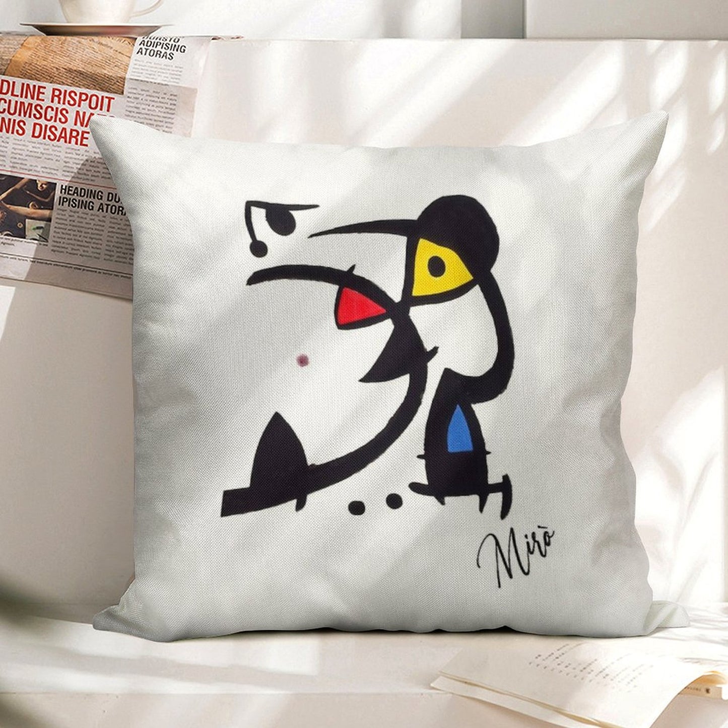 Mirò Linen Throw Pillow Cover
