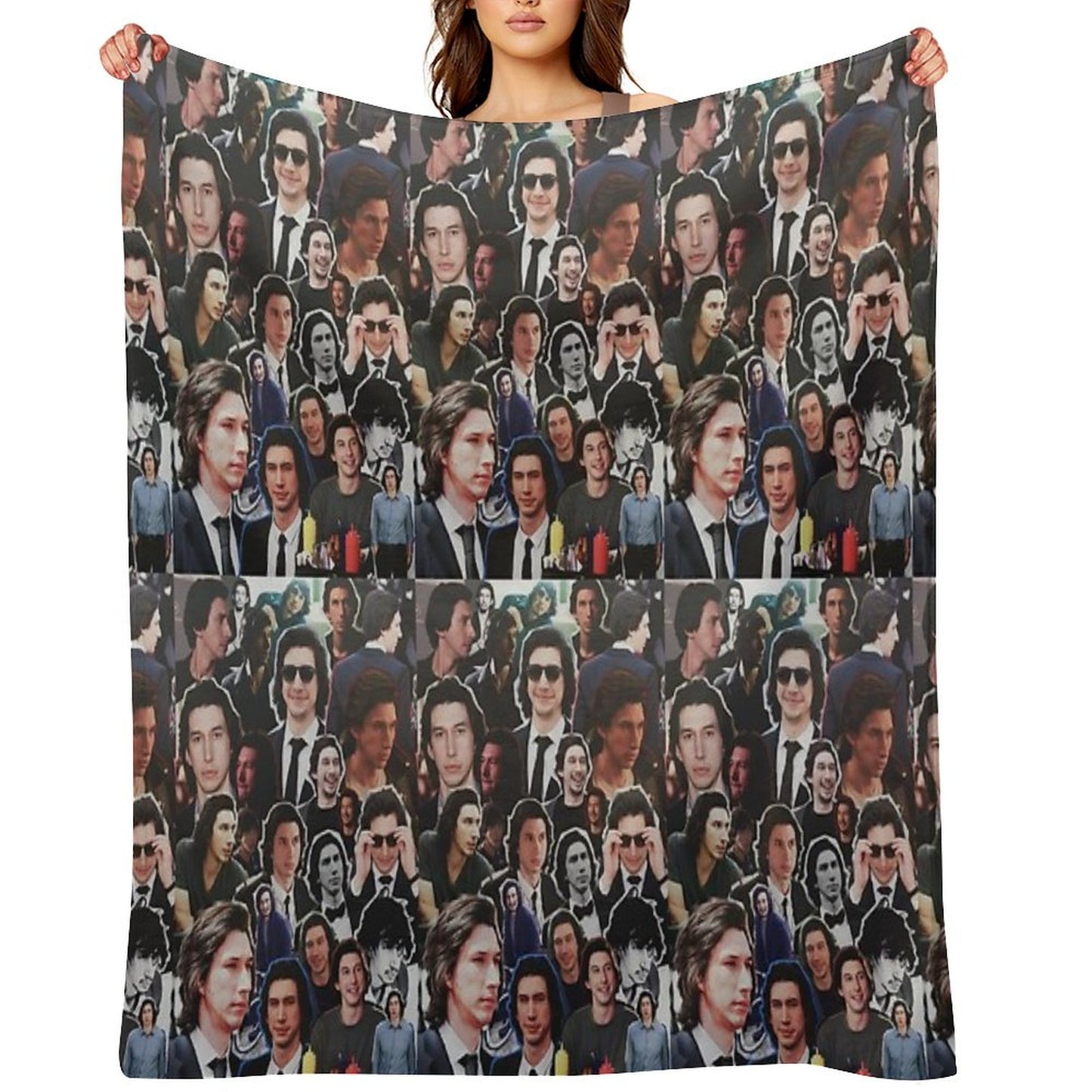 Assorted Adam Driver Collage Throw Blanket