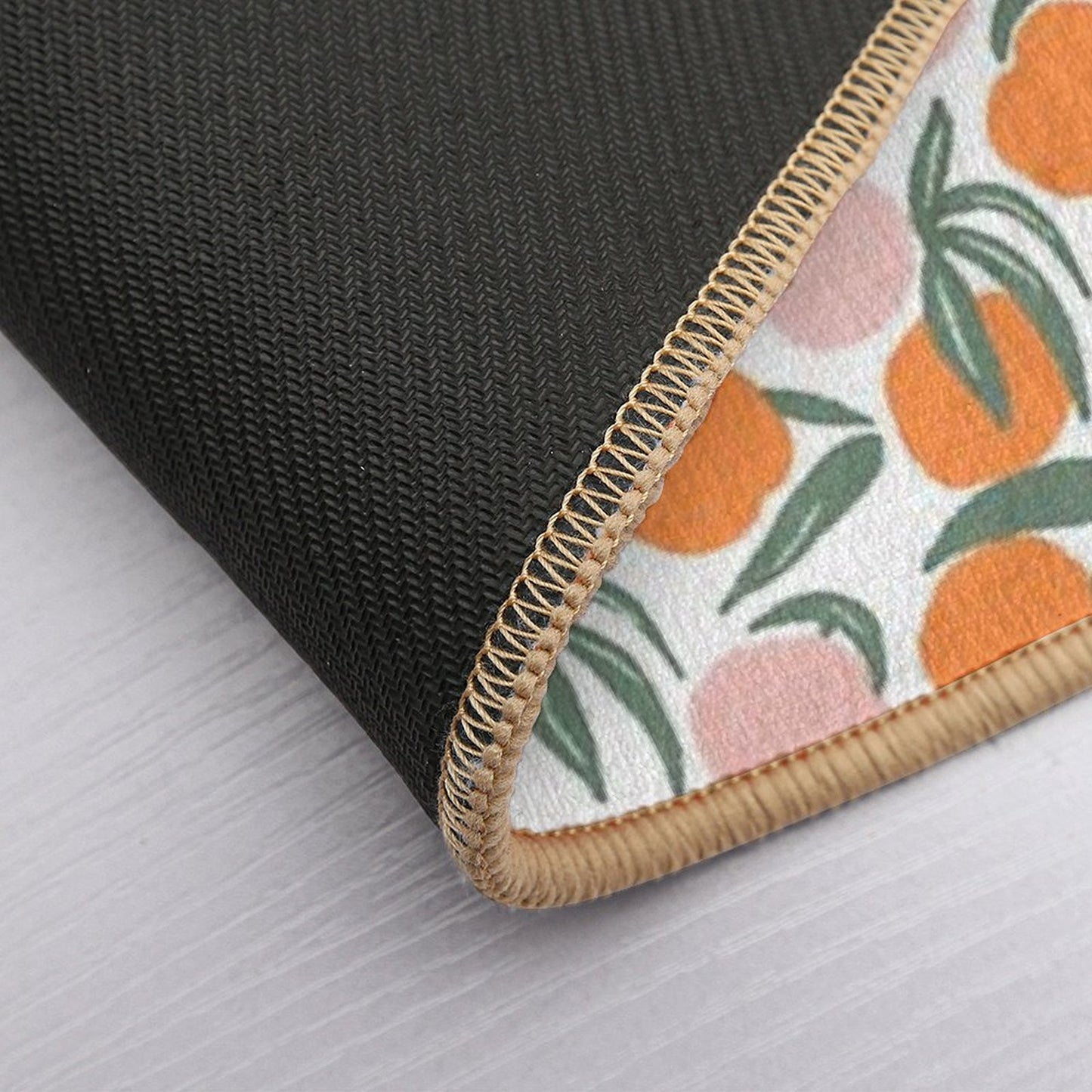 Peach Pattern Bath Mat
