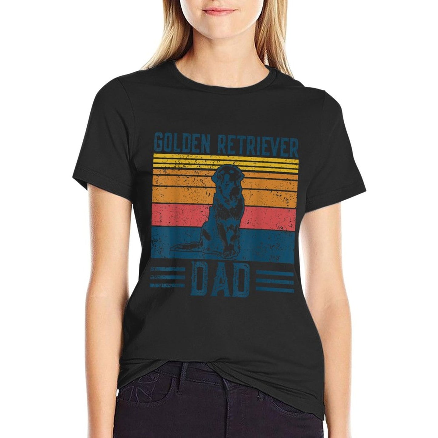 Dog Golden Dad - Vintage Golden Retriever Dad T-Shirt