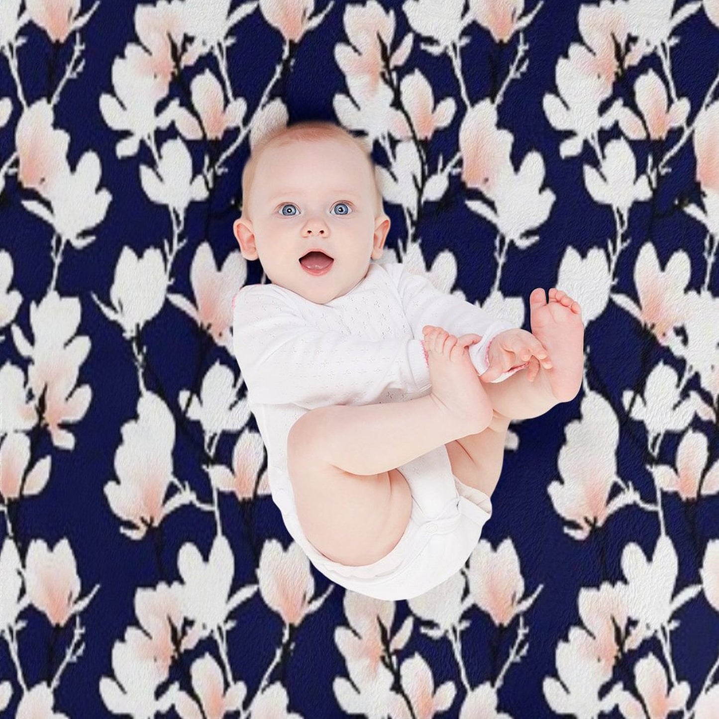 Magnolia Midnight Throw Blanket