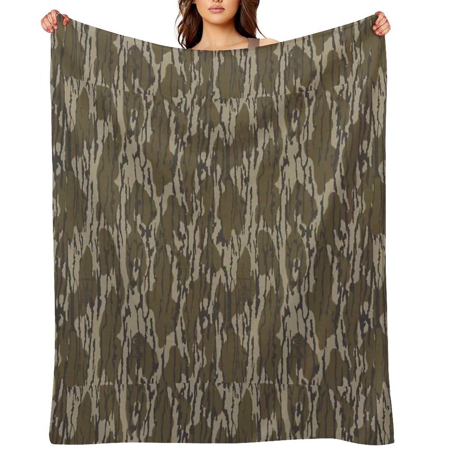 Everything Bottom Lands Camo Throw Blanket