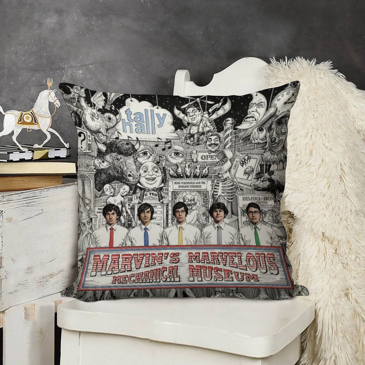 Tally Hall Linen Throw Pillow Cover