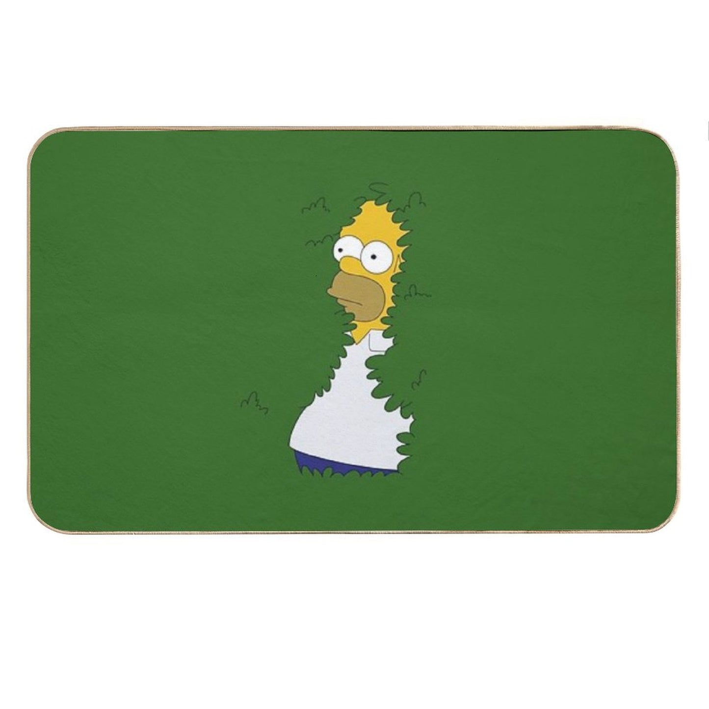 Homer In The Bushes Bath Mat