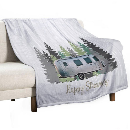 Happy Streamers Throw Blanket