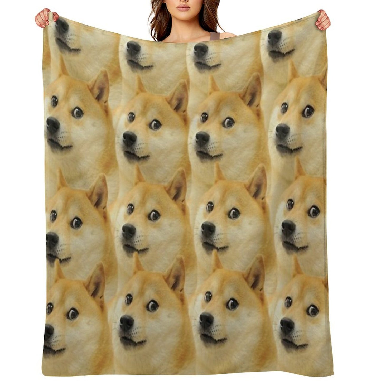 Doge Collage Throw Blanket