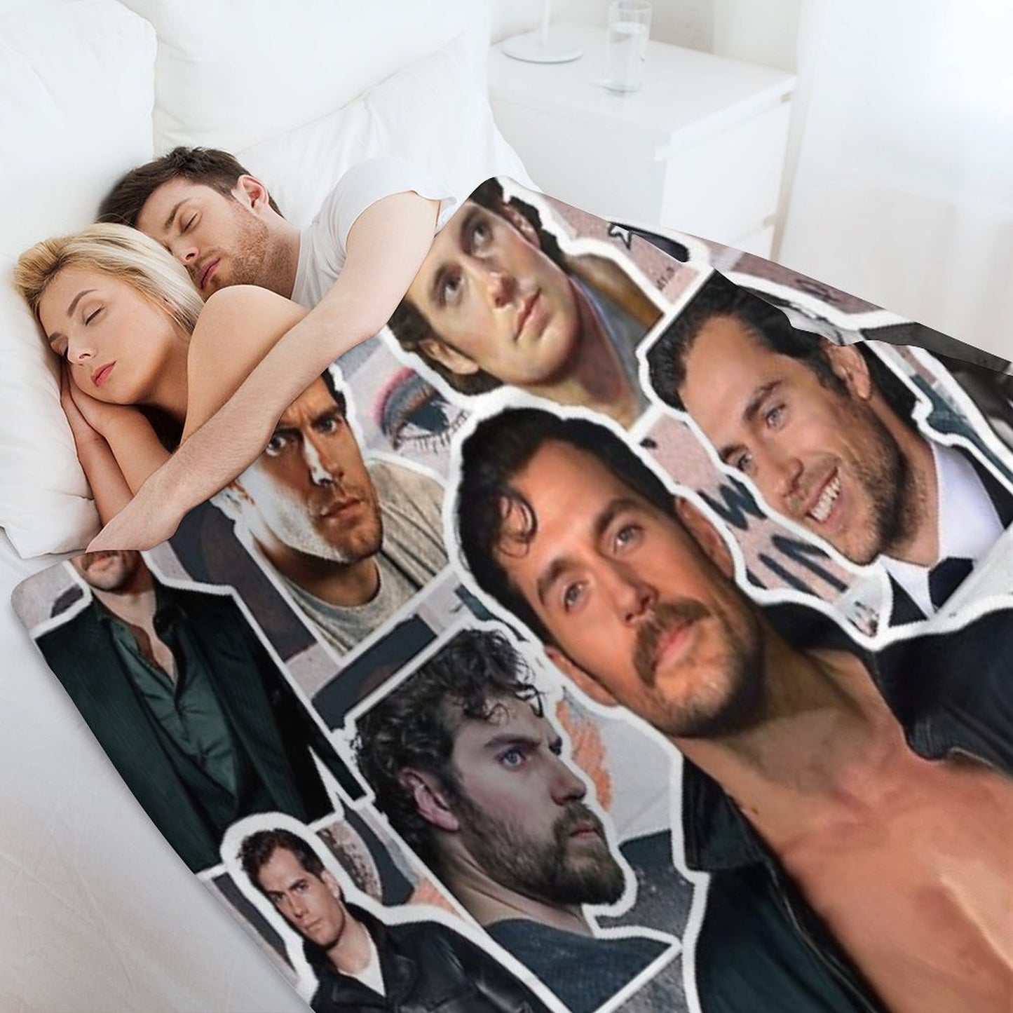 Henry Cavill Photo Collage Throw Blanket