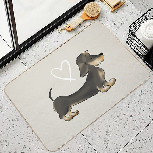 Dachshund Wire Hair Sausage Dog Bath Mat