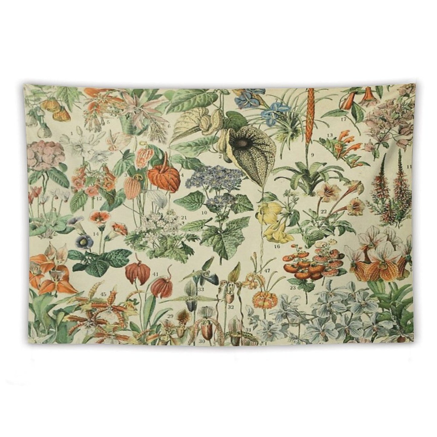 Adolphe Millot Fleurs Vintage Flowers Tapestry