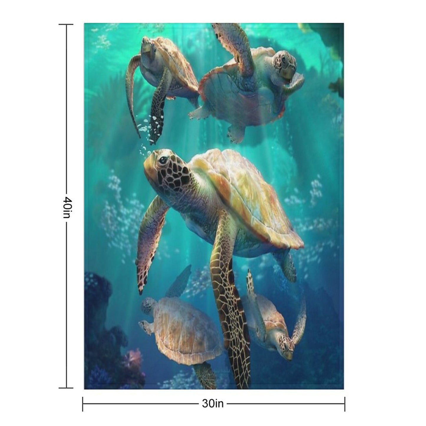 Sea Turtles Throw Blanket