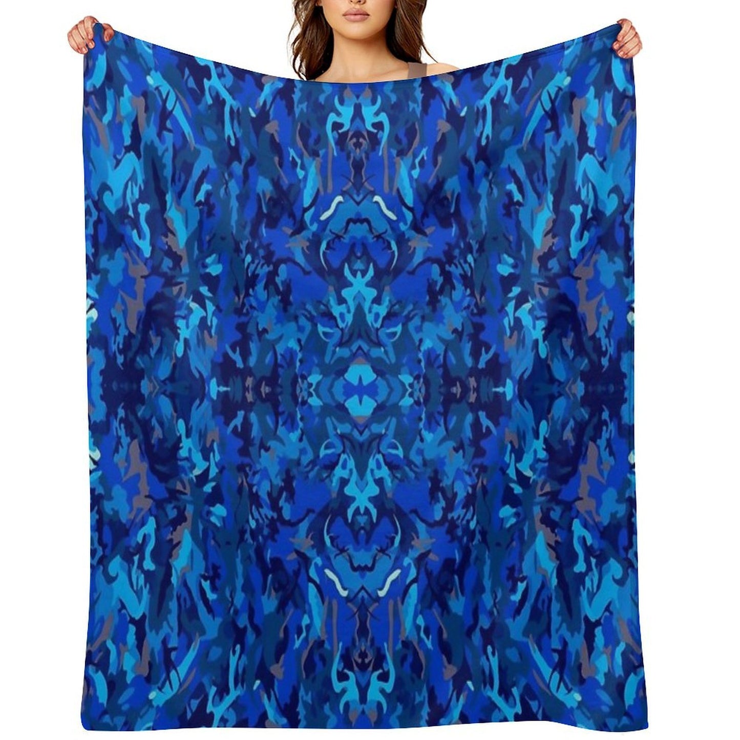 A Mix Up of The Blues Throw Blanket