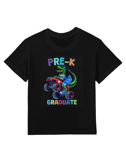 Pre-K Graduation Monster Truck Dinosaur Boys Kids Dino Kids T-Shirt