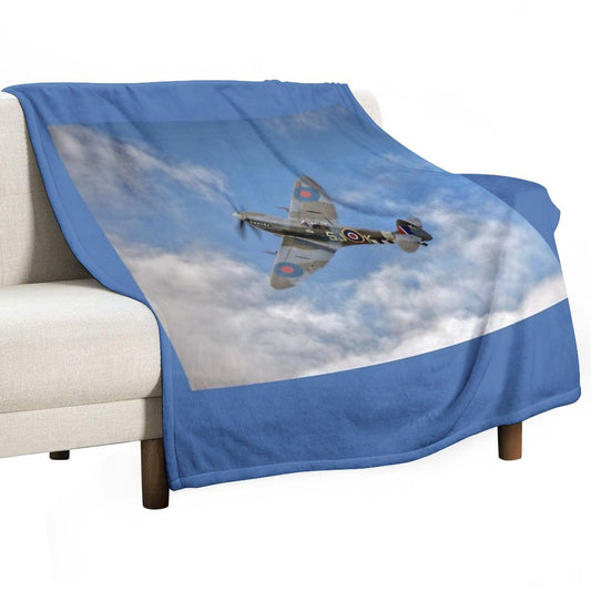 Spitfire LF IX 126 Squadron Throw Blanket