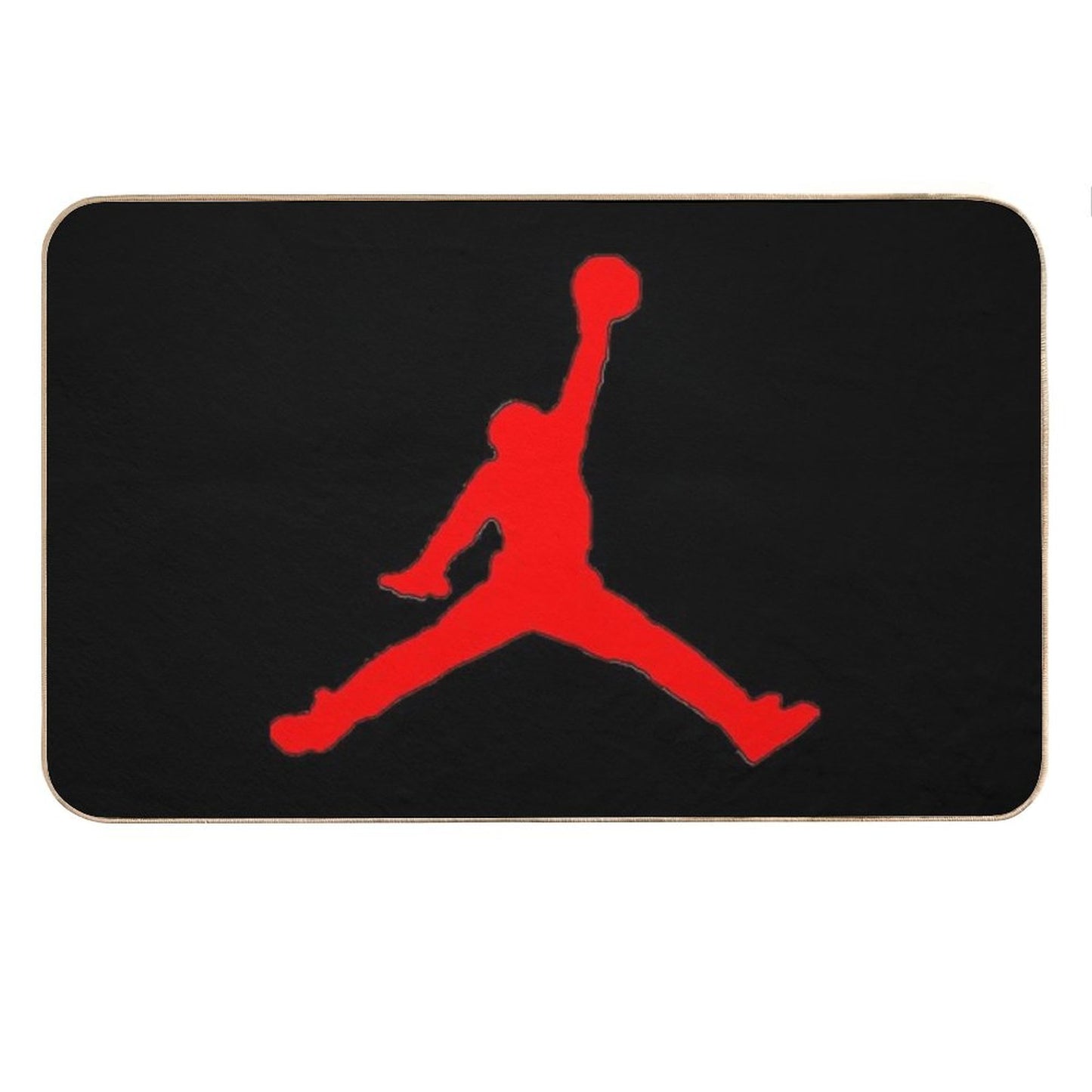 Jordan Silhouette Dunk Red Summer Vibe Bath Mat