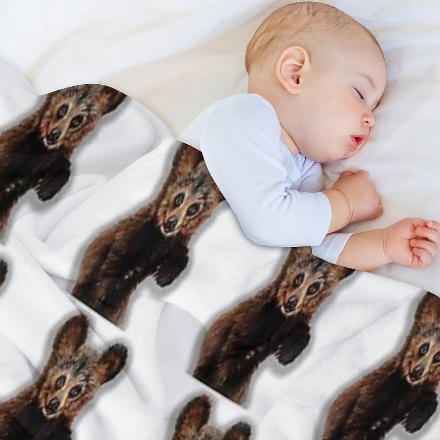 Cute Bear Drawing Throw Blanket