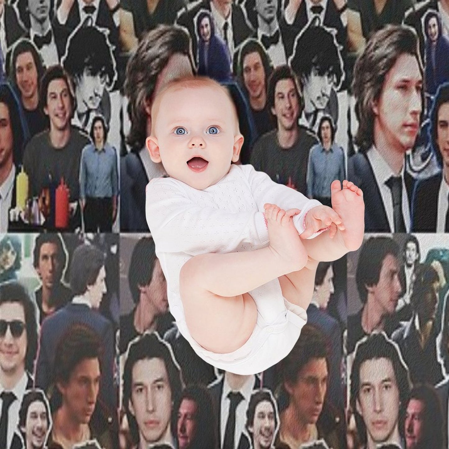 Assorted Adam Driver Collage Throw Blanket